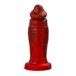 Вибратор Black&Red by TOYFA Monster Saur, силикон, красно-черный, 21,7 см