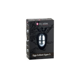 Электростимулятор яйцо Mystim Egg-cellent Egon S, хирургическая сталь, серебряный, 5.5 см