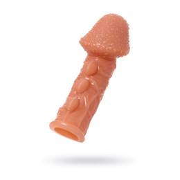 Насадка реалистичная KOKOS EXTREME SLEEVE 09-M с дополнительной стимуляцией, TPE, телесная, 14.7 см