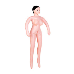 Кукла надувная Dolls-X by TOYFA Медсестра Emilia, реалистичная голова,брюнетка, с двумя отверстиями