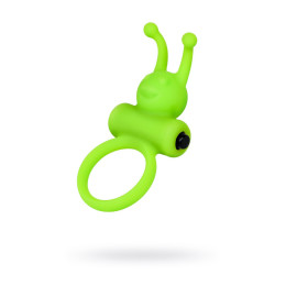 Эрекционное кольцо на пенис A-Toys by TOYFA Flik, силикон, зеленый, 9,1 см, Ø 3,1 см
