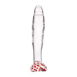 Нереалистичный фаллоимитатор Sexus Glass, стекло, прозрачный, 17,5 см