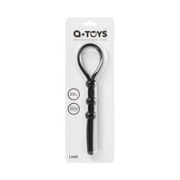 Лассо на пенис A-Toys by TOYFA Leatt с тремя бусинами, силикон, черный, 19,5 см