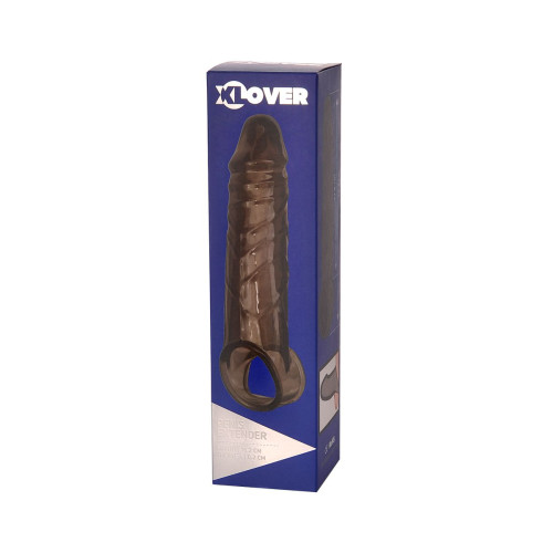 Насадка на пенис XLover by TOYFA для увеличения размера, TPE, черный прозрачный, 15,5 см