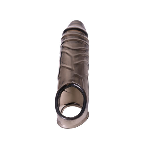 Насадка на пенис XLover by TOYFA для увеличения размера, TPE, черный прозрачный, 15,5 см