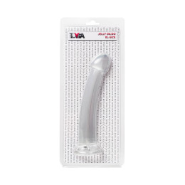 Нереалистичный фаллоимитатор TOYFA Basic Jelly Dildo XL, TPE, прозрачный, 22 см