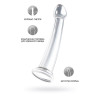 Нереалистичный фаллоимитатор TOYFA Basic Jelly Dildo XL, TPE, прозрачный, 22 см