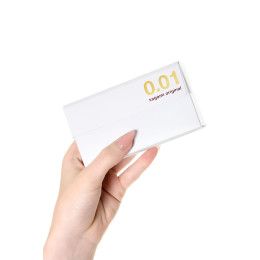 Презервативы Sagami, original 0.01, полиуретан, 17 см, 5,5 см, 5 шт.