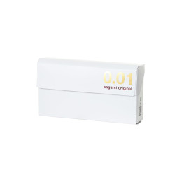 Презервативы Sagami, original 0.01, полиуретан, 17 см, 5,5 см, 5 шт.