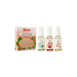 Набор гелей-смазок Yovee для любви (721004+721012+721054), вкус (клубн+ваниль) + увл (алоэ), 3х50 мл