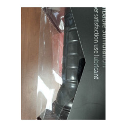 **АУТЛЕТ** Нереалистичный мастурбатор в колбе MALESATION Horny Pussy, TPE, черный, 25 см