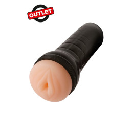 **АУТЛЕТ** Нереалистичный мастурбатор в колбе MALESATION Horny Pussy, TPE, черный, 25 см