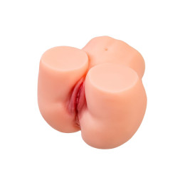 Мастурбатор реалистичный в форме попки, с 2 любовными входами, ТPE, телесный, 3,1 кг (в белой коробк