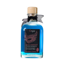 Комплект для сладких игр Orgie Lips (массажное масло для поцелуев, перо), сахарная вата, 100 мл