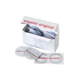 Презервативы Sagami, original 0.02, полиуретан, 19 см, 5,8 см, 12 шт.