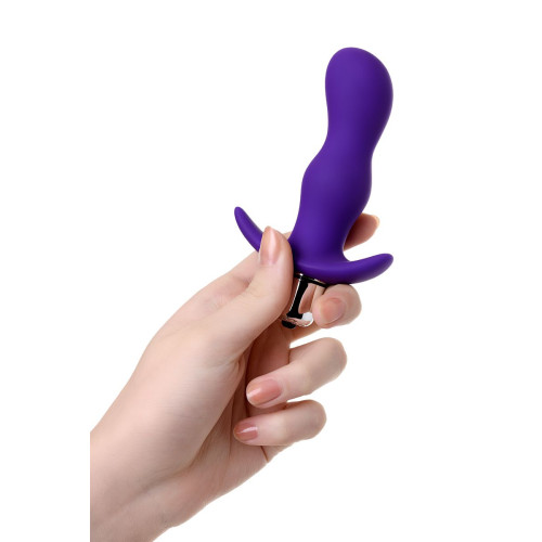 Анальная пробка с вибрацией A-Toys by TOYFA Kamet размера S, силикон, фиолетовый, 11,2 см