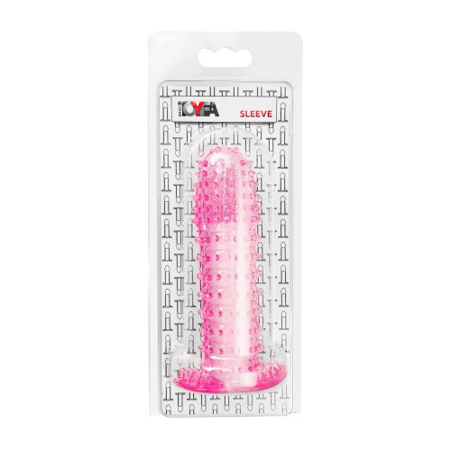 Насадка на пенис рельефная TOYFA Basic, TPE, розовый, 12 см