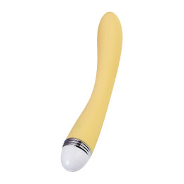 Нереалистичный вибратор Flovetta Calla, силикон, желтый, 22 см