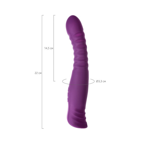 Вибратор Flovetta LUPIN, силикон, фиолетовый, 22 см