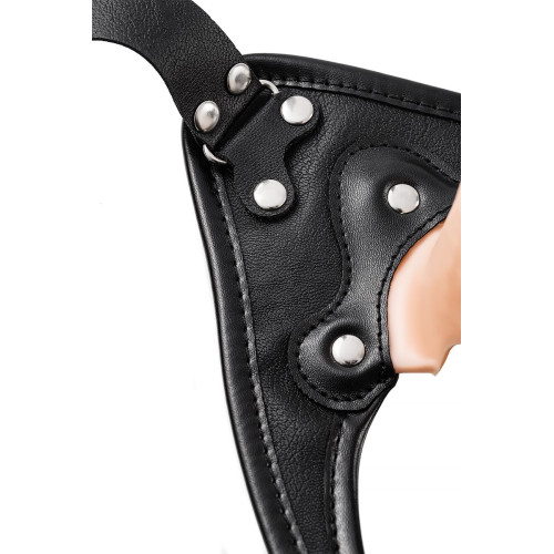 Фаллопротез RealStick Strap-On Oberon, TPE, телесный, 14 см