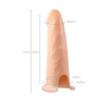 Фаллопротез RealStick Strap-On Oberon, TPE, телесный, 14 см
