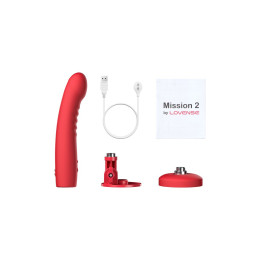 Дилдо-вибратор LOVENSE Mission 2 с технологией Touch-Sense, силикон, красный, 27,2 см