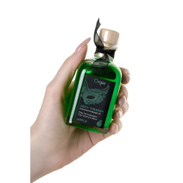 Комплект для сладких игр Orgie Lips (массажное масло для поцелуев, перо), яблоко, 100 мл