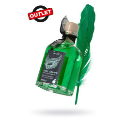 **АУТЛЕТ** Комплект для сладких игр Orgie Lips (массажное масло для поцелуев, перо), яблоко, 100 мл