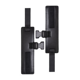 Ошейник с наручниками TOYFA Theatre, PVC, черный, 44 см