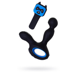 Стимулятор простаты Erotist Sixth с ротацией головки, силикон, черный, 14,5 см