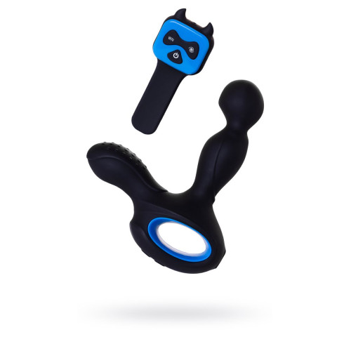 Стимулятор простаты Erotist Sixth с ротацией головки, силикон, черный, 14,5 см