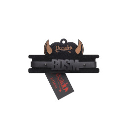 Чокер Pecado BDSM, с шипами, натуральная кожа, черный