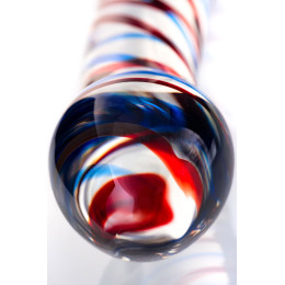 Двусторонний фаллоимитатор Sexus Glass, стекло, прозрачный, 21 см