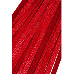 Плеть Pecado BDSM, красная рукоять, красные хлысты, натуральная кожа