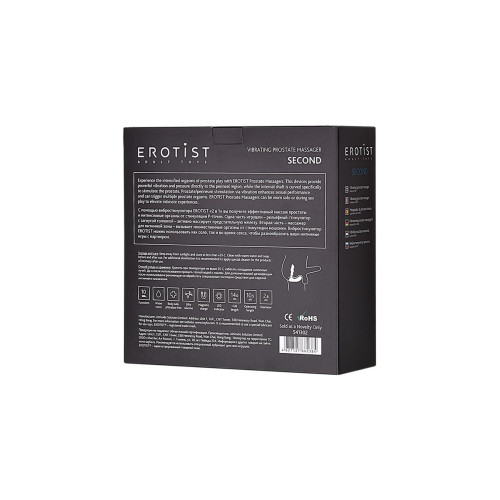 Стимулятор простаты Erotist Second, силикон, черный, 14 см