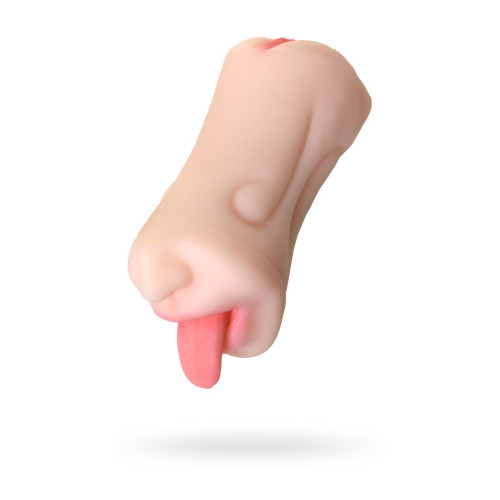 Мастурбатор реалистичный Juicy Pussy by TOYFA Fruity Tongue, рот и вагина, TPE, телесный,19 см