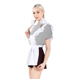 Нижняя часть костюма «Русская школьница», Pecado BDSM, юбка, фартук, коричнево-белый, 40-42