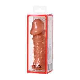 Насадка реалистичная KOKOS EXTREME SLEEVE 06-S с дополнительной стимуляцией, TPE, телесная, 12.7 см