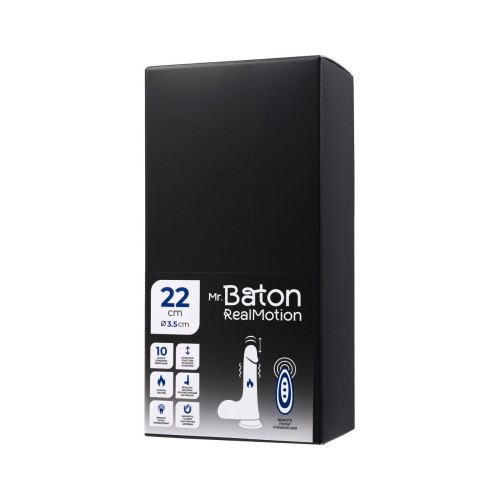 Вибратор-пульсатор реалистичный, Mr.Baton, RealMotion, силикон, 22см, Ø3,5