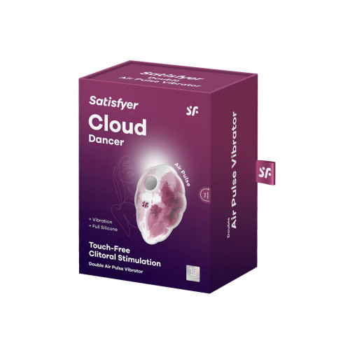 Вакуумный стимулятор клитора Satisfyer Cloud Dancer, силикон, красный, 9 см