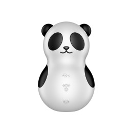 Вакуумно-волновой стимулятор Satisfyer Pocket Panda, силикон, чёрно-белый