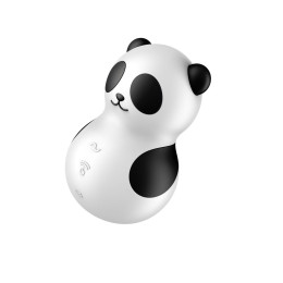 Вакуумно-волновой стимулятор Satisfyer Pocket Panda, силикон, чёрно-белый