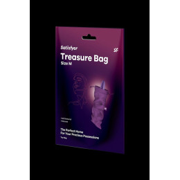 Мешочек Satisfyer Treasure Bag для хранения игрушек M, фиолетовый, 24*12 см