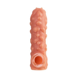 Насадка реалистичная KOKOS COCK SLEEVE 003-M с дополнительной стимуляцией, TPE, телесная, 15.6 см