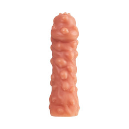 Насадка реалистичная KOKOS COCK SLEEVE 003-M с дополнительной стимуляцией, TPE, телесная, 15.6 см