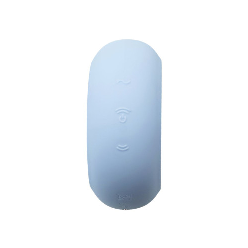 Вакуумный стимулятор клитора с вибрацией Satisfyer Pro To Go 3, голубой, 8,5 см