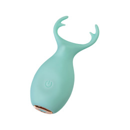 Вибратор Штучки-Дрючки, Mr. Moose, бирюзовый, силикон, 9,5 см