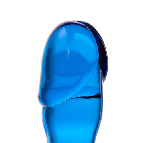 Анальный фаллоимитатор Sexus Glass, стекло, синий, 13 см