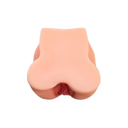 Мастурбатор реалистичный  в форме попки, с 2 любовными входами, ТPE, телесный, 1 кг (в белой коробке