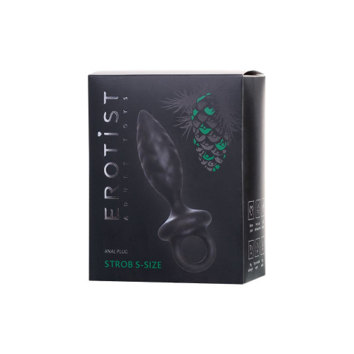 Анальная пробка Erotist Strob S - size, силикон, черная, 11,7 см